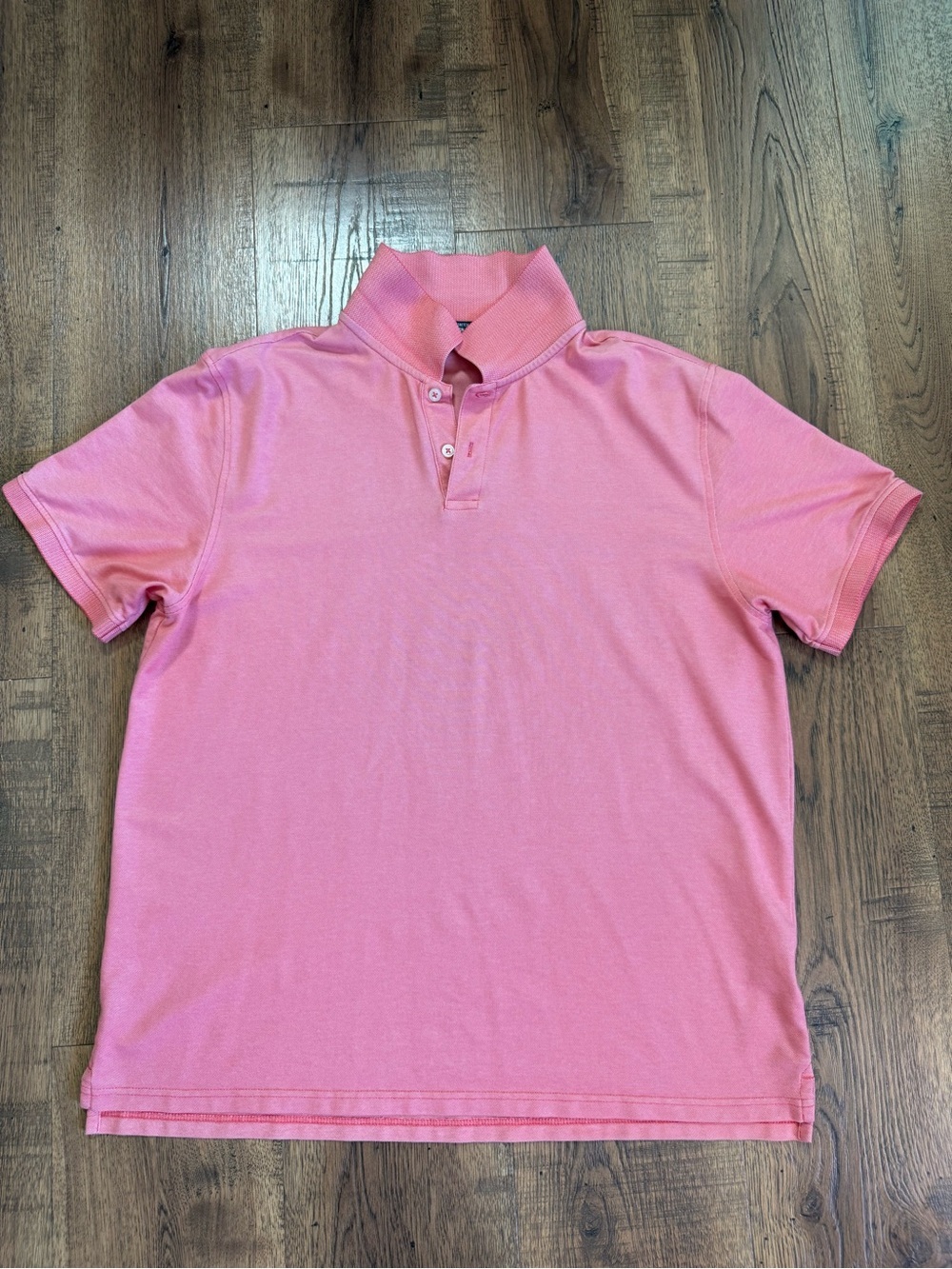 MEMBER’S Mark Men's L Pink Stretch Cotton Blend Polo Short Sleeve Collared